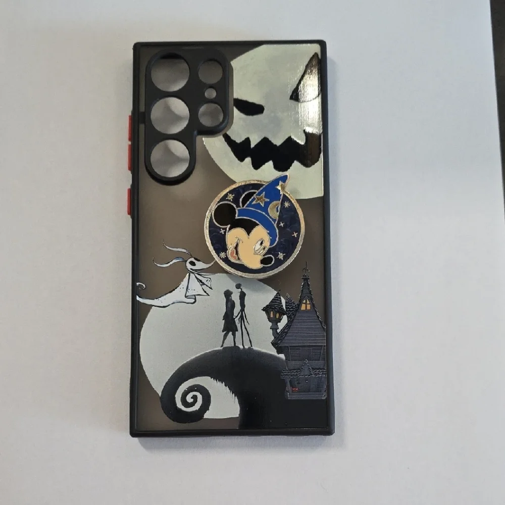 Disney Black and White Phone Case with Mickey and Jack Skellington